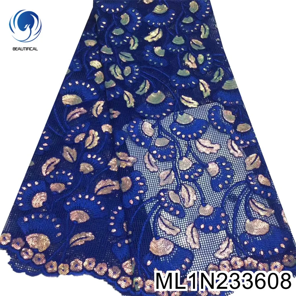BEAUTIFICAL lace embroidery nigerian sequins lace fabrics 5 yards dress fabric french mesh laces ML1N2336
BEAUTIFICAL lace embroidery nigerian sequins lace fabrics 5 yards dress fabric french mesh laces ML1N2336