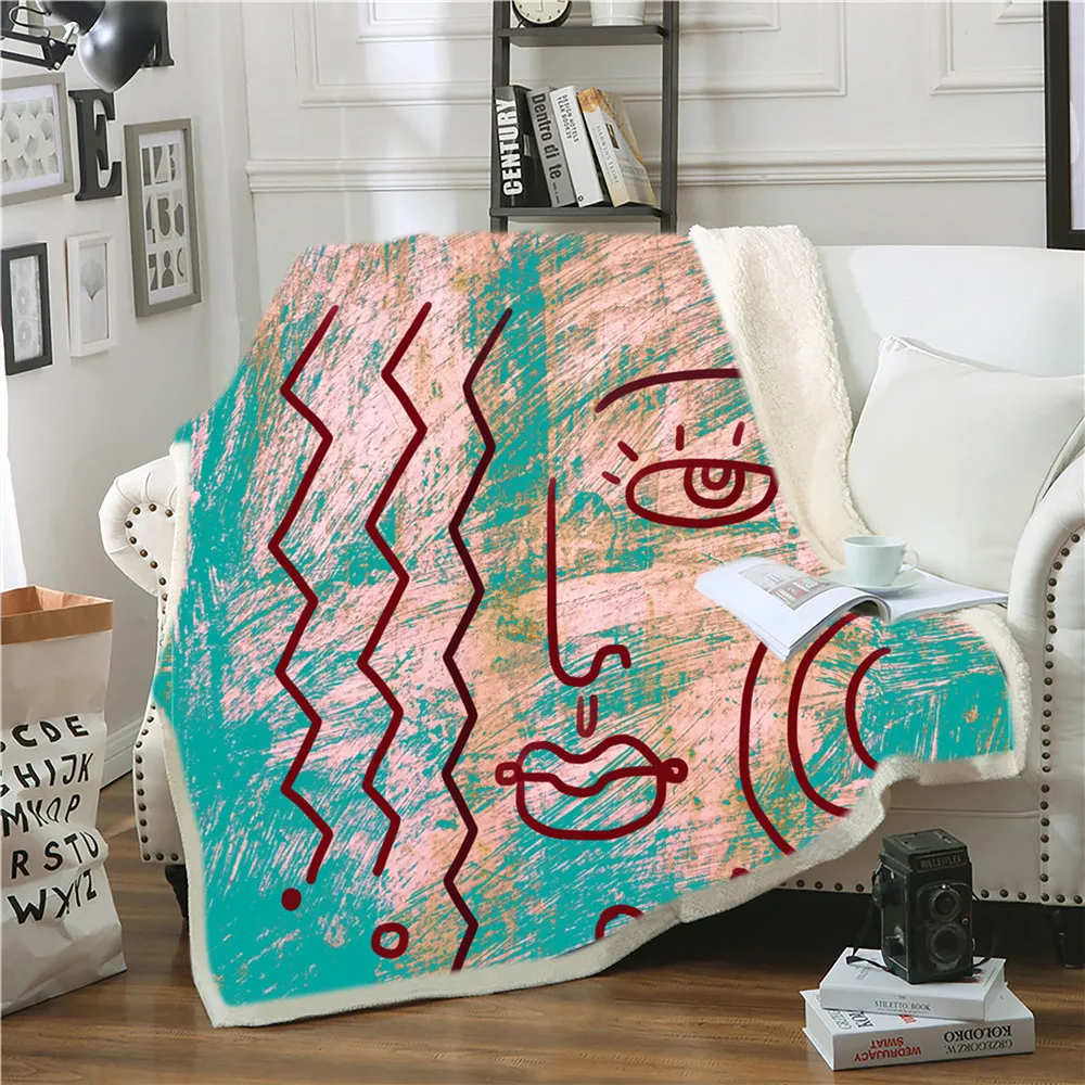 INS illustration Sherpa Fleece Blanket For Beds Thick Quilt Fashion Bedspread Throw Blanket Adults Simplicity Warm Couch Bed
INS illustration Sherpa Fleece Blanket For Beds Thick Quilt Fashion Bedspread Throw Blanket Adults Simplicity Warm Couch Bed