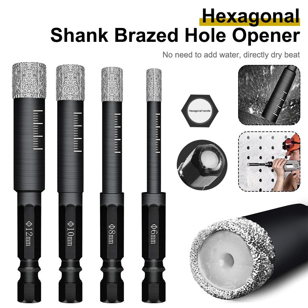 6/8/10/12mm 1Pc Vaccum Brazed Diamond Dry Drill Bit Set For Cutting Granite Marble Ceramic Tile Glass fast shipments
6/8/10/12mm 1Pc Vaccum Brazed Diamond Dry Drill Bit Set For Cutting Granite Marble Ceramic Tile Glass fast shipments