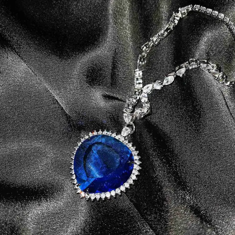 

Классическое ожерелье с подвеской в виде сердца, украшенное кристаллами океана, разразумный подарок для влюбленных