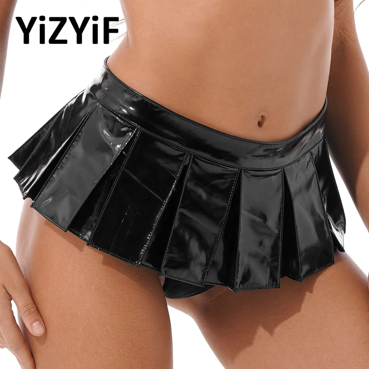 Sexy Bodycon Skirts Women Wet Look Faux Leather Pleated Skirt Pole Dancing Clubwear Exotic Nightclub Costume Lingerie
Sexy Bodycon Skirts Women Wet Look Faux Leather Pleated Skirt Pole Dancing Clubwear Exotic Nightclub Costume Lingerie