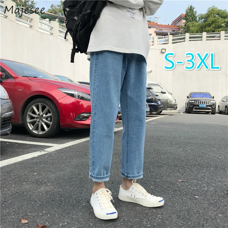 Summer Men Jeans Denim Ankle-length Bottoms Plus Size 3XL Loose Solid Retro All-match Straight Trendy Trousers Teenagers Leisure
Summer Men Jeans Denim Ankle-length Bottoms Plus Size 3XL Loose Solid Retro All-match Straight Trendy Trousers Teenagers Leisure