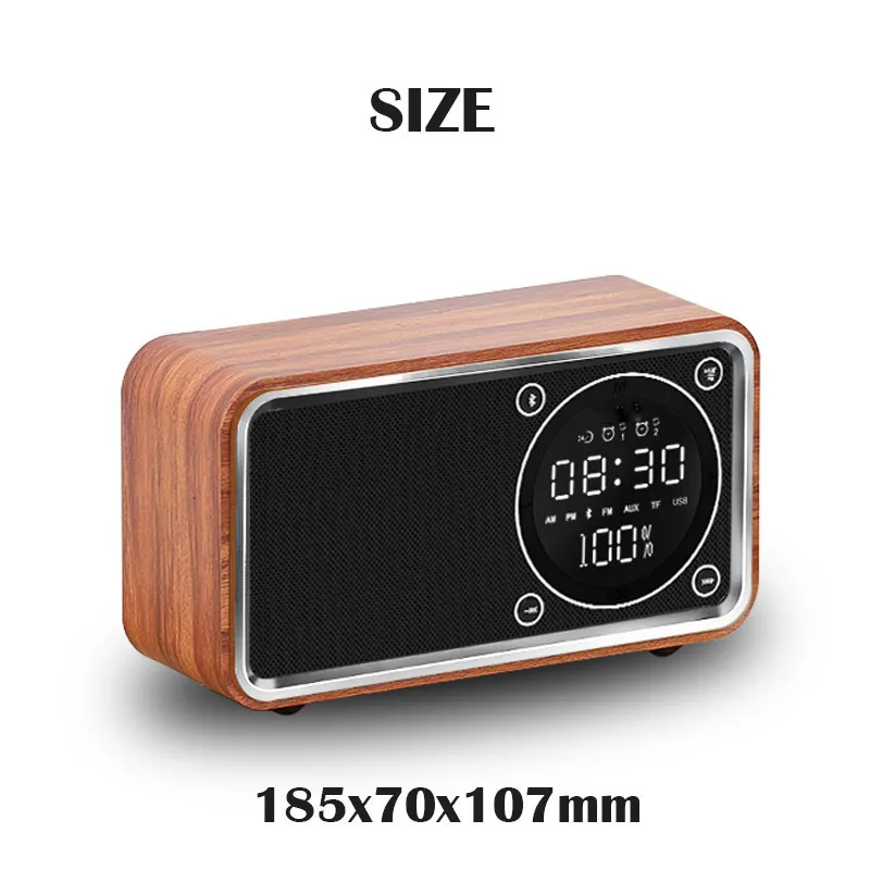Цифровой светодиодный Будильник с Bluetooth-динамиком музыкальный плеер настольные