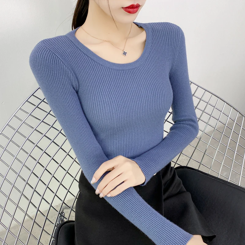 2021 Autumn Winter Knitted Sweater Pullovers O-Neck Sweater for Women Long Sleeve White Black Soft Female Jumper Clothing
2021 Autumn Winter Knitted Sweater Pullovers O-Neck Sweater for Women Long Sleeve White Black Soft Female Jumper Clothing
