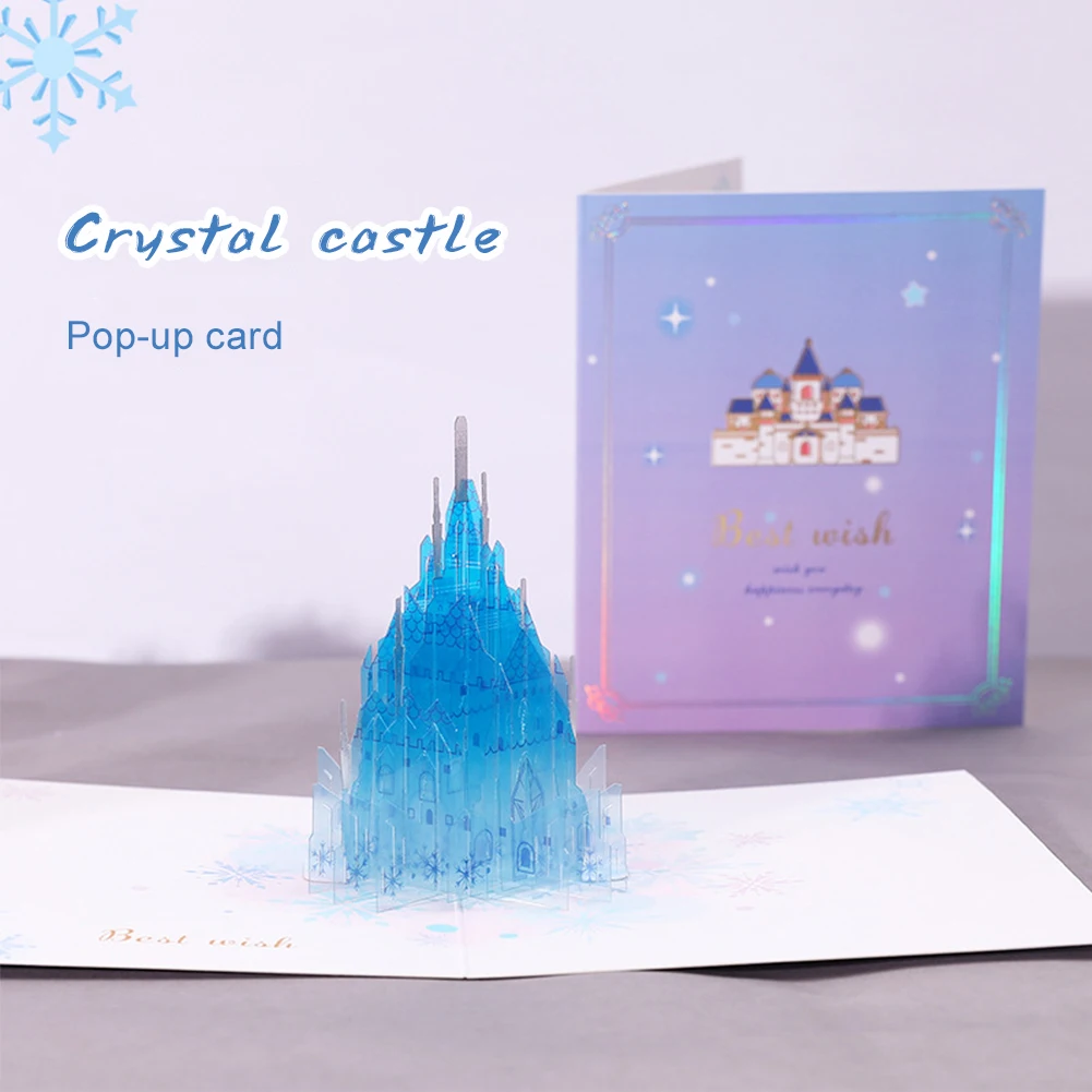3D Blue Crystal Castle Card Pop Up Greeting Card For Holiday Christmas Thanksgiving Day Card Wedding Birthday
3D Blue Crystal Castle Card Pop Up Greeting Card For Holiday Christmas Thanksgiving Day Card Wedding Birthday