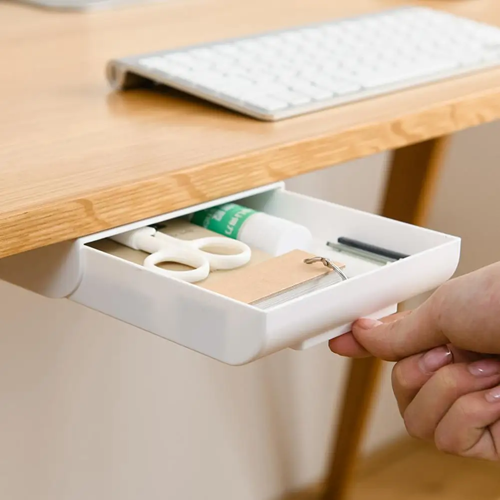Drawer Case Under Table Storage Box Home Adhesive Stationery Bedroom Kitchen Desk Organizer Pen Holder Container Jewelry
Drawer Case Under Table Storage Box Home Adhesive Stationery Bedroom Kitchen Desk Organizer Pen Holder Container Jewelry