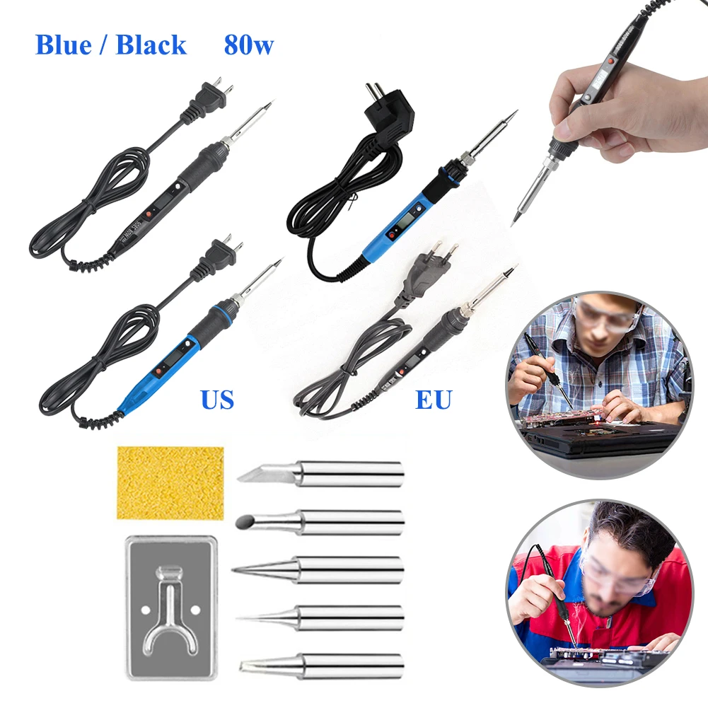 Soldering Iron Tips Soldering Station Electric Welding Equipment Tools 80W W/Digital LCD Ajustable Temp Hand Solder Tool Set
Soldering Iron Tips Soldering Station Electric Welding Equipment Tools 80W W/Digital LCD Ajustable Temp Hand Solder Tool Set