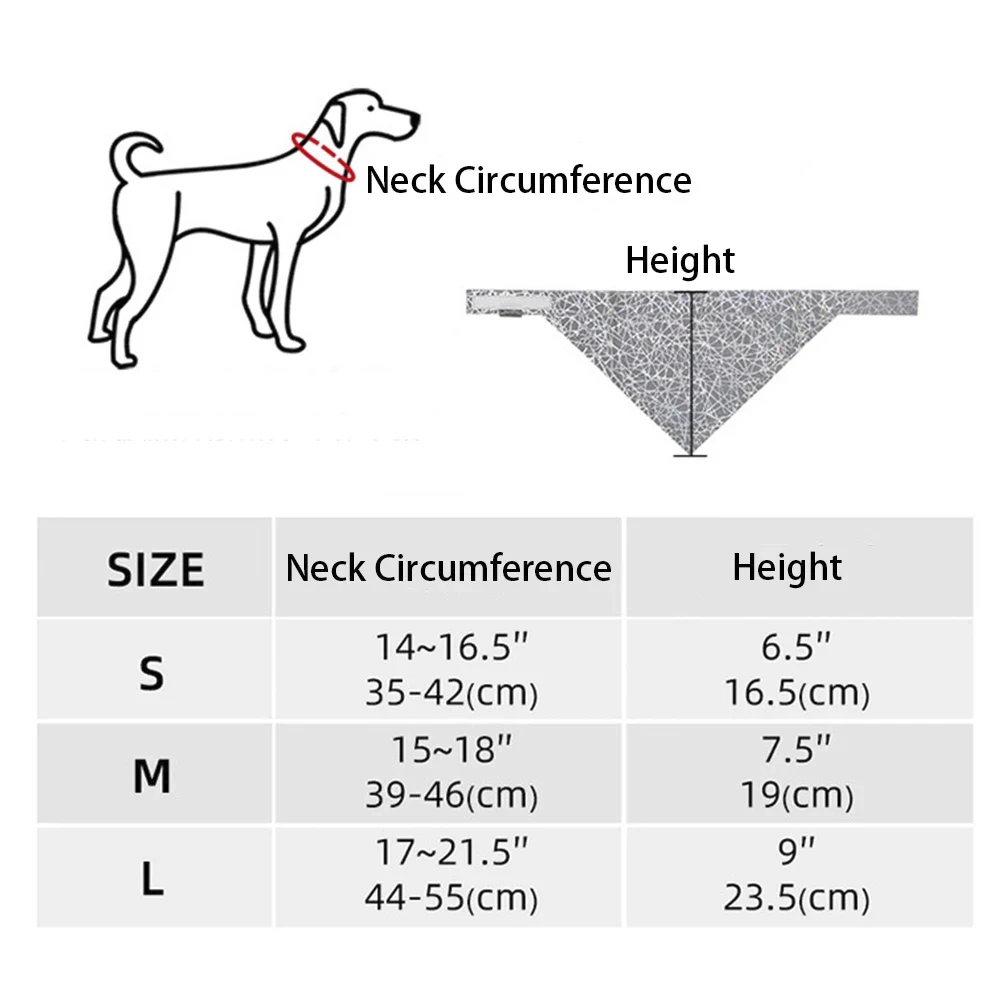 Colorful Reflective Pet Scarf Triangle Scarf Outdoor Cat Collar Design Night Safety Neckerchief Pet Slobber Towel Dog Supplies
Colorful Reflective Pet Scarf Triangle Scarf Outdoor Cat Collar Design Night Safety Neckerchief Pet Slobber Towel Dog Supplies
