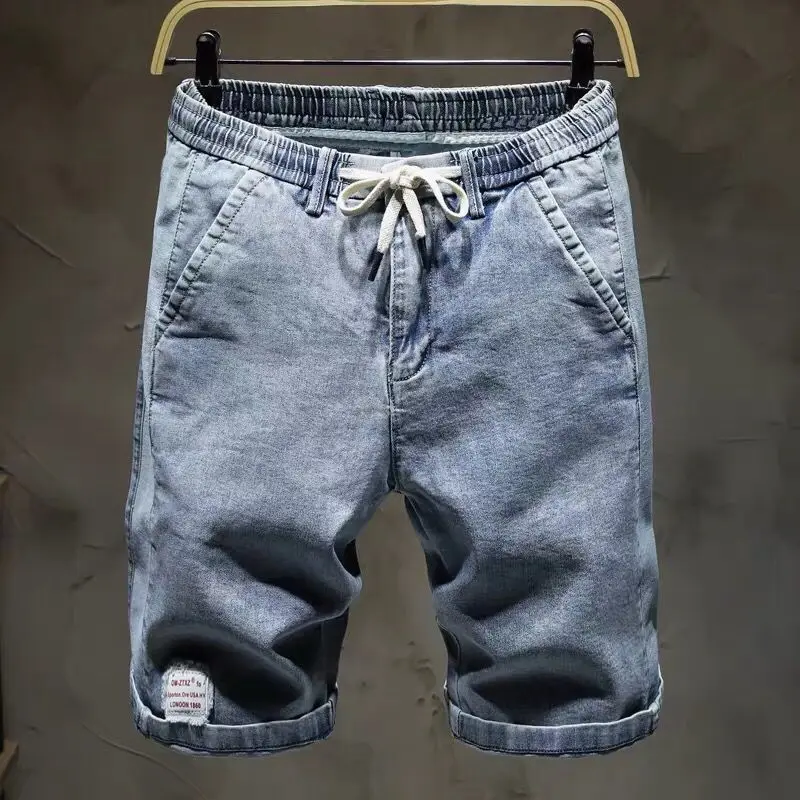 Summer 2021 new elastic waist jean comfort shorts for men Korean loose thin breeches elastic new popular logo 5 pants
Summer 2021 new elastic waist jean comfort shorts for men Korean loose thin breeches elastic new popular logo 5 pants