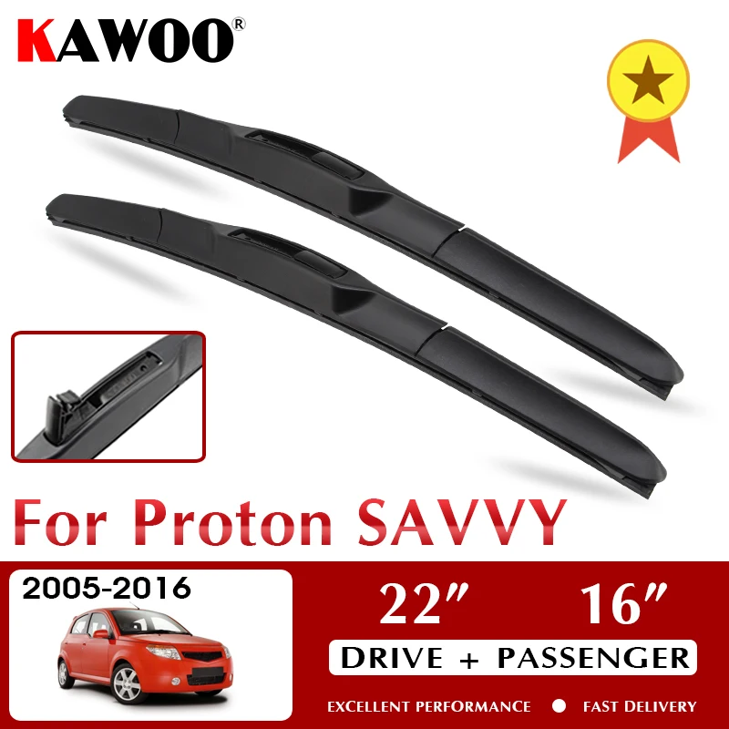 KAWOO Wiper Front Car Wiper Blades For Proton SAVVY 2005-2016 Windshield Windscreen Front Window Accessories 22"+16" LHD RHD
KAWOO Wiper Front Car Wiper Blades For Proton SAVVY 2005-2016 Windshield Windscreen Front Window Accessories 22"+16" LHD RHD