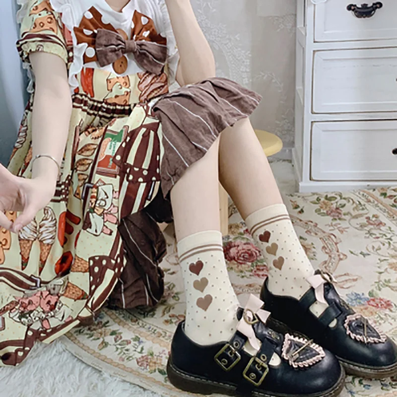 Women Japanese Lolita Sock White Black 100% Cotton Heart Jk Uniform Socks Maid Tube Stockings Cosplay Accessories Fresh
Women Japanese Lolita Sock White Black 100% Cotton Heart Jk Uniform Socks Maid Tube Stockings Cosplay Accessories Fresh