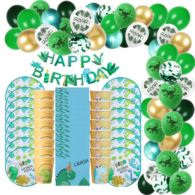 Dino Party Supplies Dinosaur Balloons Set Paper Cups Disposable Tableware Set Kids Boy Birthday Party Decoration Jungle Party
Dino Party Supplies Dinosaur Balloons Set Paper Cups Disposable Tableware Set Kids Boy Birthday Party Decoration Jungle Party
