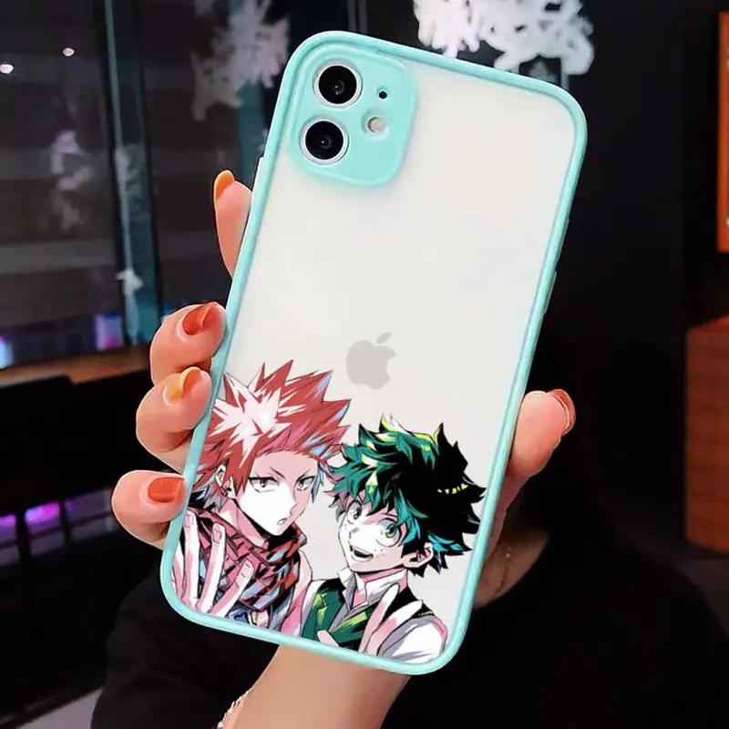 My Hero Academia deku Boku Phone Cases Matte transparent For blue iPhone 12 Mini 11 Pro XR XS Max 7 8 Plus X Back Cover
My Hero Academia deku Boku Phone Cases Matte transparent For blue iPhone 12 Mini 11 Pro XR XS Max 7 8 Plus X Back Cover