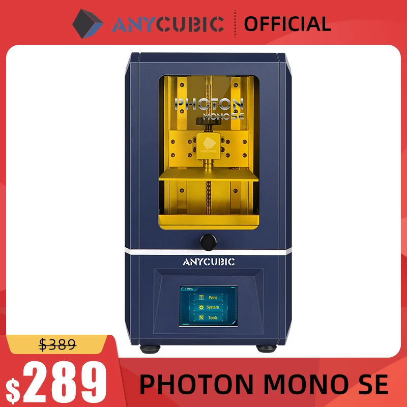 

ANYCUBIC 3D принтер Photon Mono SE 130 нм УФ-полимер принтеры с 6 дюймовым 6 дюймовым монохромным ЖК-дисплеем 2K, APP дистанционное управление, 160*78 * мм