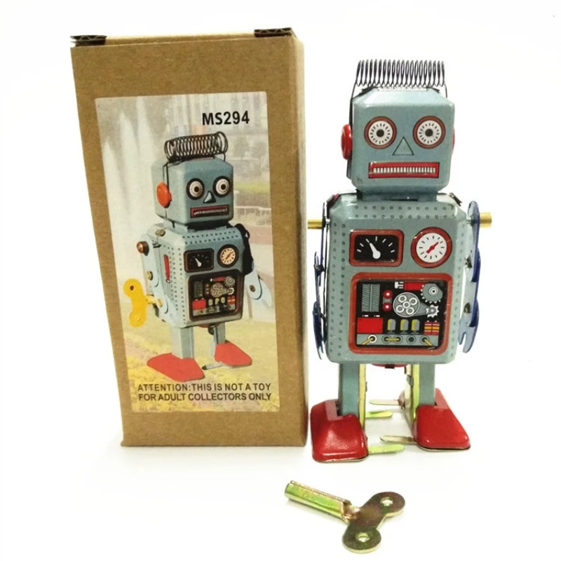 New Children Kids toy Novelty Vintage Mechanical Clockwork Wind Up Metal Walking Robot Tin Toy Kids Gift
New Children Kids toy Novelty Vintage Mechanical Clockwork Wind Up Metal Walking Robot Tin Toy Kids Gift