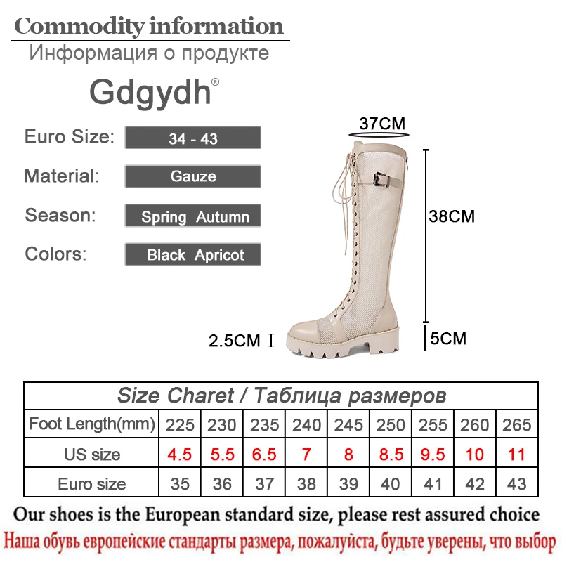 Gdgydh Genuine Leather Boots Women Breathable Mesh Cool Boots Knee High Lace-up Chunky Heel Summer Shoes Female Large Size 43
Gdgydh Genuine Leather Boots Women Breathable Mesh Cool Boots Knee High Lace-up Chunky Heel Summer Shoes Female Large Size 43