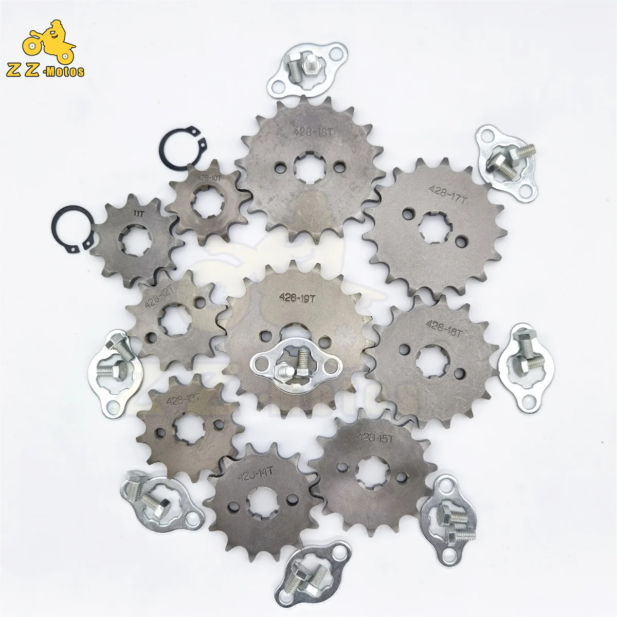 

428# 20mm 10T-19T Front Engine Sprocket For KAYO BSE SSR SDG Dirt Pit Bike ATV Quad Go Kart Moped Buggy Scooter Motorcycle