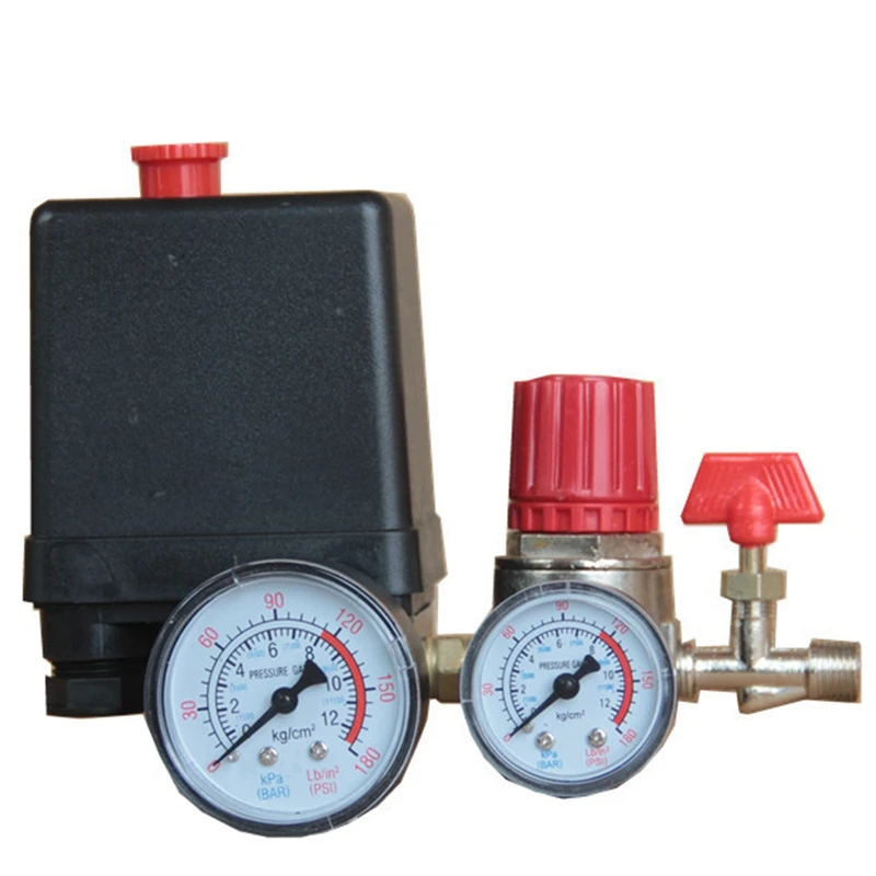 7.25-125 PSI Small Air Compressor Pressure Switch Control 15A 240V/AC Adjustable Air Valve Compressor Four Holes
7.25-125 PSI Small Air Compressor Pressure Switch Control 15A 240V/AC Adjustable Air Valve Compressor Four Holes