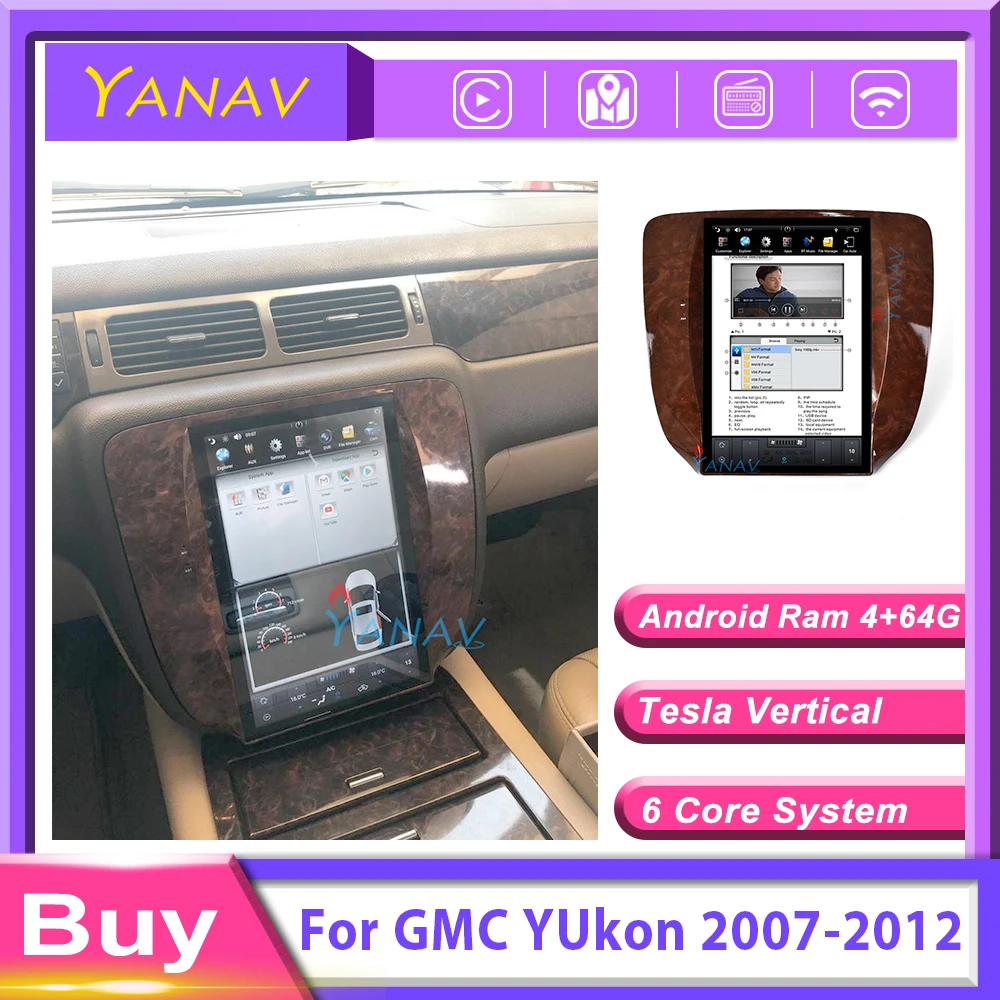 Автомобильный GPS-навигатор Tesla на Android 9,0 для GMC Yukon/ Chevrolet Tahoe/Chevrolet silverado 2007-2012, автомагнитола
Автомобильный GPS-навигатор Tesla на Android 9,0 для GMC Yukon/ Chevrolet Tahoe/Chevrolet silverado 2007-2012, автомагнитола