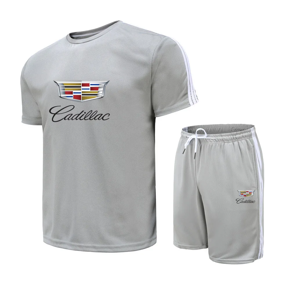 Men's Summer Cadillac Printed LOGO Round Neck Short Sleeve + Sports Shorts Casual Breathable Comfortable Suit Male M18
Men's Summer Cadillac Printed LOGO Round Neck Short Sleeve + Sports Shorts Casual Breathable Comfortable Suit Male M18