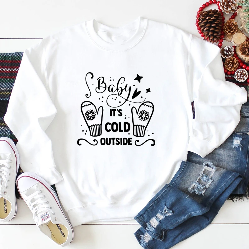 New Arrival Baby It's Cold Outside Sweatshirt Cute Winter Long Sleeve Christmas Gift Sweatshirts Funny Women Holiday Pullovers
New Arrival Baby It's Cold Outside Sweatshirt Cute Winter Long Sleeve Christmas Gift Sweatshirts Funny Women Holiday Pullovers