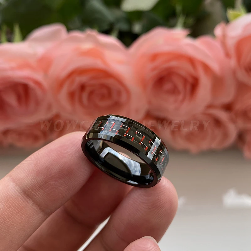 Кольцо из карбида вольфрама для мужчин и женщин обручальное кольцо с