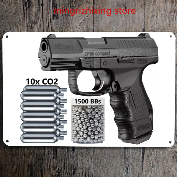 Umarex Walther CP99 Compact - Blowback CO2 .177 Cal BB Gun пневматический пистолет-345 FPS настенный жестяной