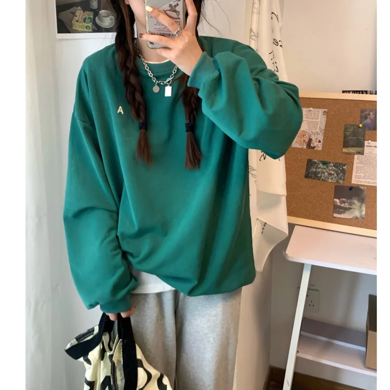 Loose Ins Letter Printed Round Neck Sweater Autumn Winter Student Versatile Casual Long Sleeve Top Women's Fashion
Loose Ins Letter Printed Round Neck Sweater Autumn Winter Student Versatile Casual Long Sleeve Top Women's Fashion