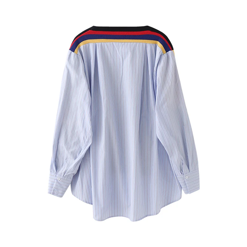 2020 Autumn Winter Pullover Sweater Women's College Style Loose Shirt Stitching Sweater Female Coat Tops
2020 Autumn Winter Pullover Sweater Women's College Style Loose Shirt Stitching Sweater Female Coat Tops