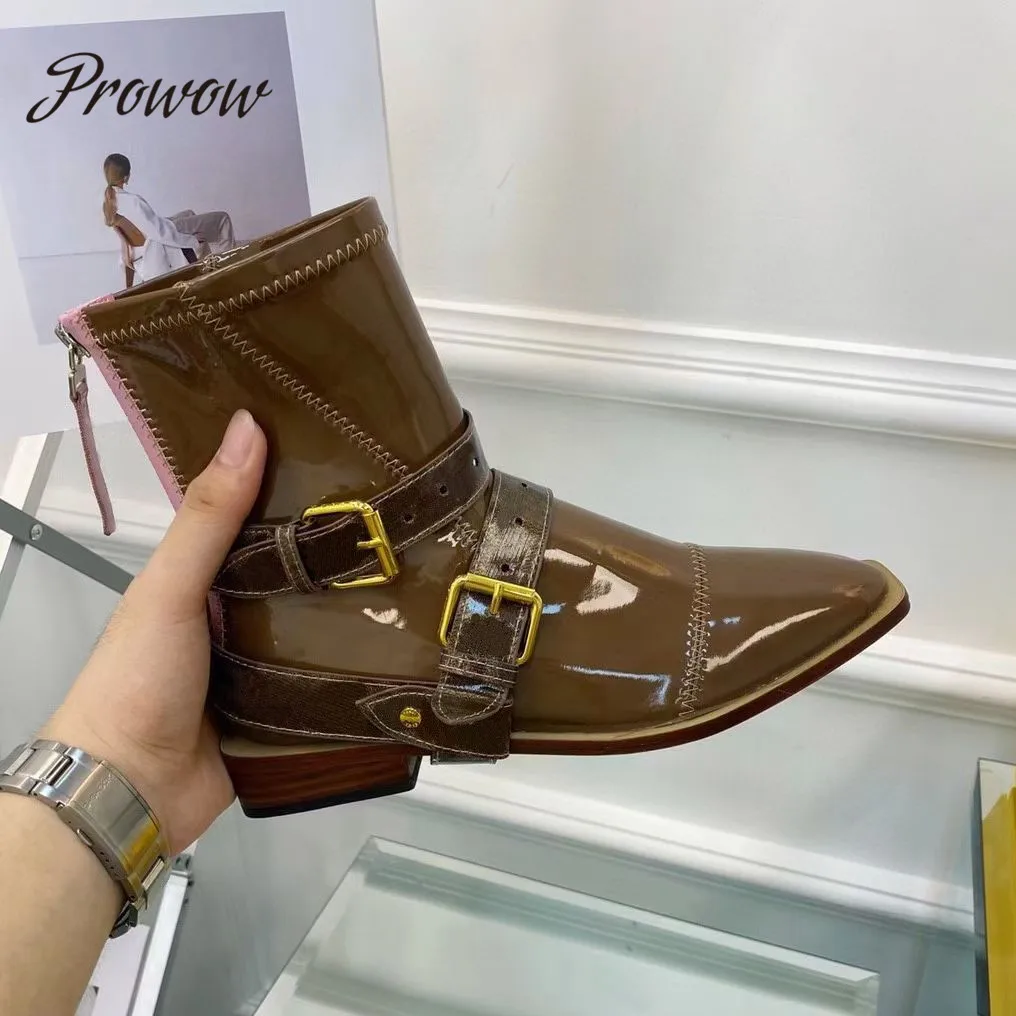 Prowow New Autumn Winter Vintage Khaki Belt Ankle Boots Luxury Designer Women Boots Shoes Women Zapatos Mujer
Prowow New Autumn Winter Vintage Khaki Belt Ankle Boots Luxury Designer Women Boots Shoes Women Zapatos Mujer