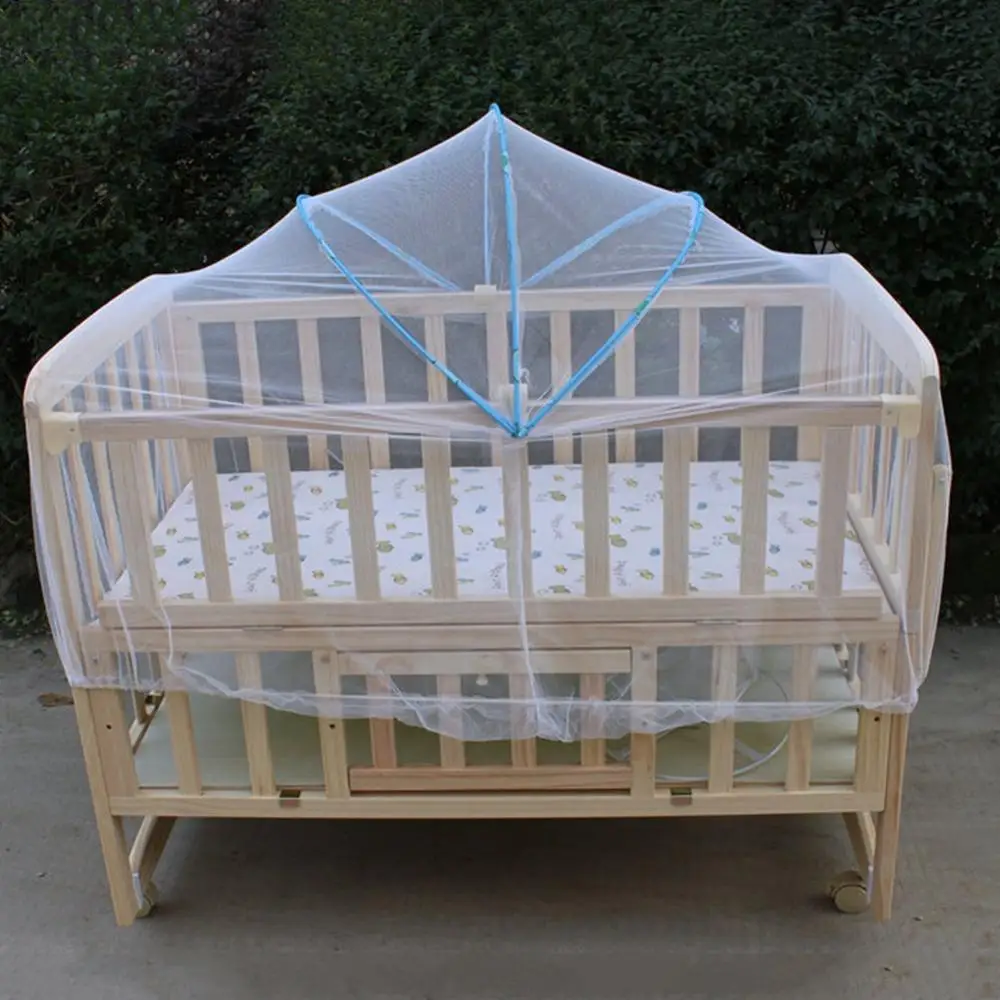 Сетка от комаров для детской кроватки складная Летняя с арками портативная сетка