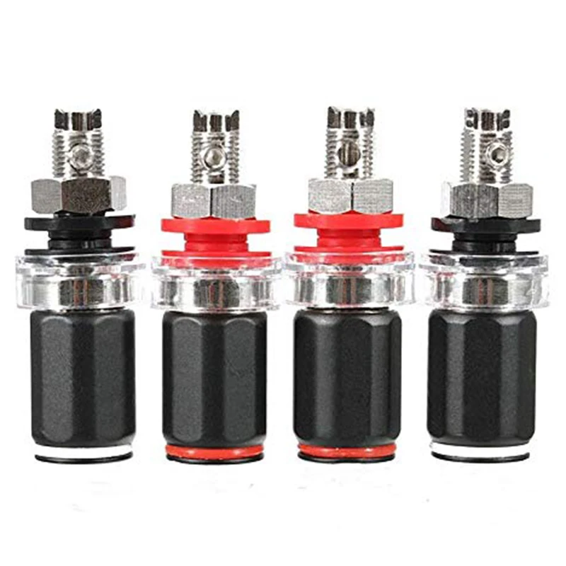 4Pcs Audio Binding Post Rhodium Plated HiFi Amplifier Speaker Terminal Binding Post Socket 
4Pcs Audio Binding Post Rhodium Plated HiFi Amplifier Speaker Terminal Binding Post Socket