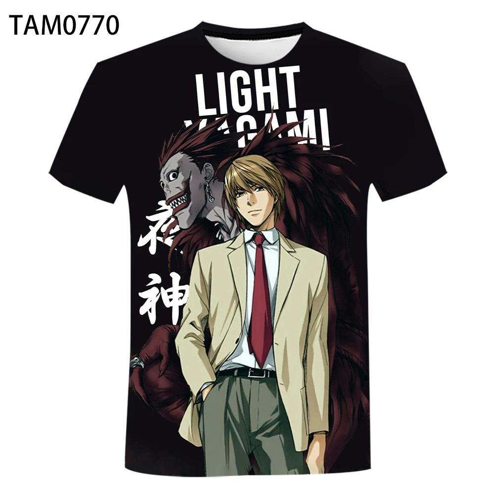 3D Printing Round Neck T-shirt Children's Casual Fashion Breathable Short Sleeve Dress Death Note 2021 New Spring and Summer Men
3D Printing Round Neck T-shirt Children's Casual Fashion Breathable Short Sleeve Dress Death Note 2021 New Spring and Summer Men