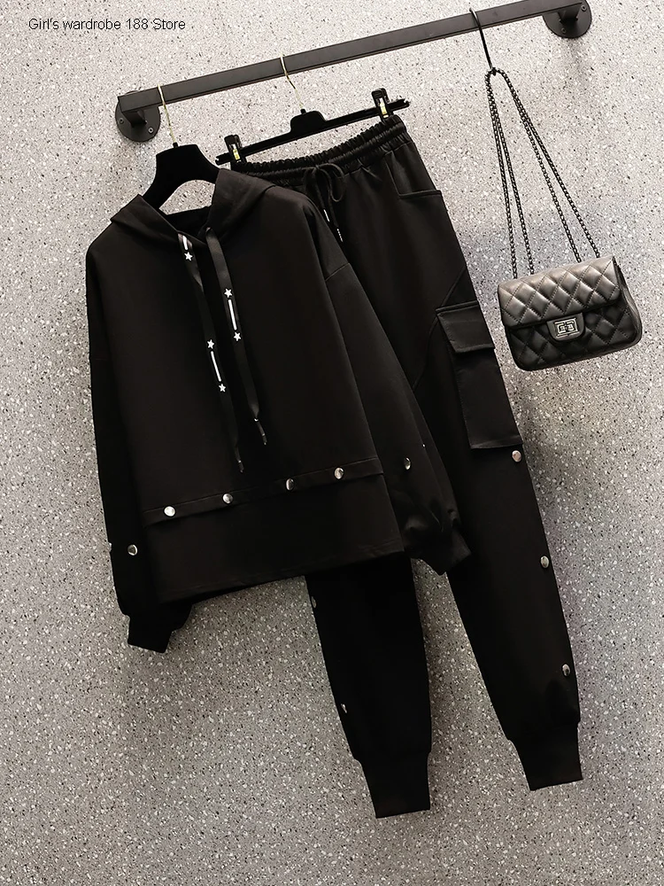 Large size women's clothing autumn winter clothing 2020 new sister slimming aging hooded sweatshirt overalls two-piece
Large size women's clothing autumn winter clothing 2020 new sister slimming aging hooded sweatshirt overalls two-piece