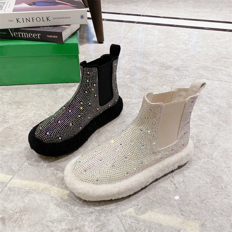 2021 Winter Women's Sequins Ankle Snow Boots Plush Lining Warm Shoes Flat Pull On Non-slip Round Toe E37
2021 Winter Women's Sequins Ankle Snow Boots Plush Lining Warm Shoes Flat Pull On Non-slip Round Toe E37