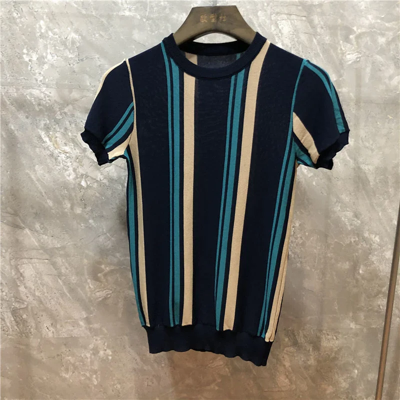 Men's Round Neck Multi-Atyle High-End Knitted Style Short Sleeves Fashion Summer Fit Comfortable Slim Design Unique
Men's Round Neck Multi-Atyle High-End Knitted Style Short Sleeves Fashion Summer Fit Comfortable Slim Design Unique