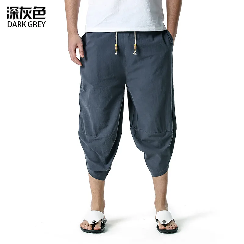 Summer Fashion Men's Harlan Cropped Pants Casual Solid Color Linen Pants Personalized Bag Shorts
Summer Fashion Men's Harlan Cropped Pants Casual Solid Color Linen Pants Personalized Bag Shorts