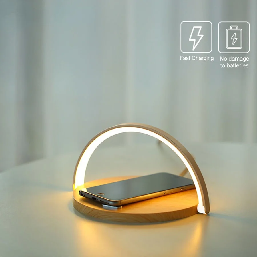 10W Qi Fast Wireless Charger Table Lamp For iPhone X XR XS Mobile Phone Charging Holder Night Light Pad Phone Stand Desk Lamp
10W Qi Fast Wireless Charger Table Lamp For iPhone X XR XS Mobile Phone Charging Holder Night Light Pad Phone Stand Desk Lamp