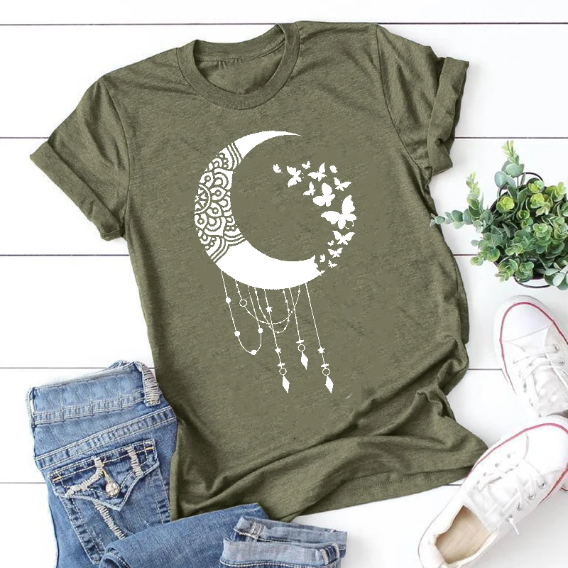 Graphic Tshirts Women Moon Butterfly Printed Aesthetic Clothes Halloween Elegant Tops Cropped Fashion Casual Short Sleeve Tees
Graphic Tshirts Women Moon Butterfly Printed Aesthetic Clothes Halloween Elegant Tops Cropped Fashion Casual Short Sleeve Tees
