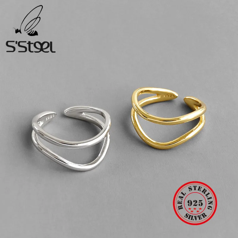 S'STEEL 925 Sterling Silver Rings For Women Minimalist Ring Gold Anillos De Plata 925 De Ley Mujer Bague Argent Womens Jewellery
S'STEEL 925 Sterling Silver Rings For Women Minimalist Ring Gold Anillos De Plata 925 De Ley Mujer Bague Argent Womens Jewellery
