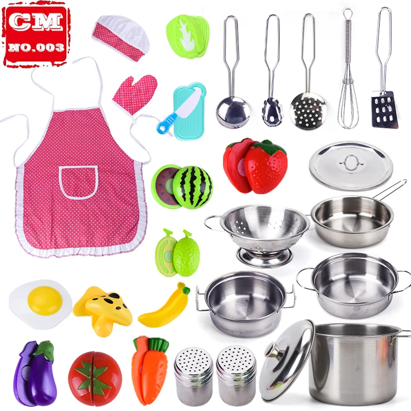 Children's Kitchen Kitchenware Mini Role Play Chef Toys Stainless Steel Pan Simulation Tableware Kitchen Toy Set
Children's Kitchen Kitchenware Mini Role Play Chef Toys Stainless Steel Pan Simulation Tableware Kitchen Toy Set