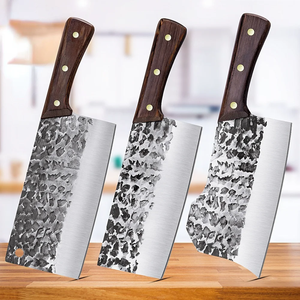 Hand Forged Chinese Kitchen Knife High Hardness Stainless Steel Wooden Handle Household Kitchen Super Sharp Meat Cleaver
Hand Forged Chinese Kitchen Knife High Hardness Stainless Steel Wooden Handle Household Kitchen Super Sharp Meat Cleaver
