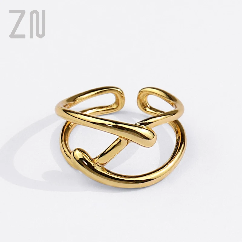 ZN Korean Style Personality Braided Cross Geometric Ring Fashion Jewelry Gifts Trendy Creativity Design Opening Rings for Women
ZN Korean Style Personality Braided Cross Geometric Ring Fashion Jewelry Gifts Trendy Creativity Design Opening Rings for Women