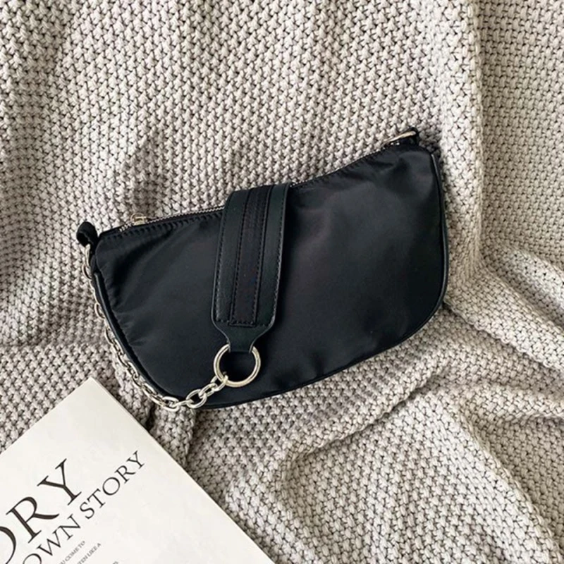 2021 Latest Fashion Soft Nylon Women Underarm Baguette Bag Solid Color Ladies Handbags Fashion Design Girls Small Shoulder Bag
2021 Latest Fashion Soft Nylon Women Underarm Baguette Bag Solid Color Ladies Handbags Fashion Design Girls Small Shoulder Bag