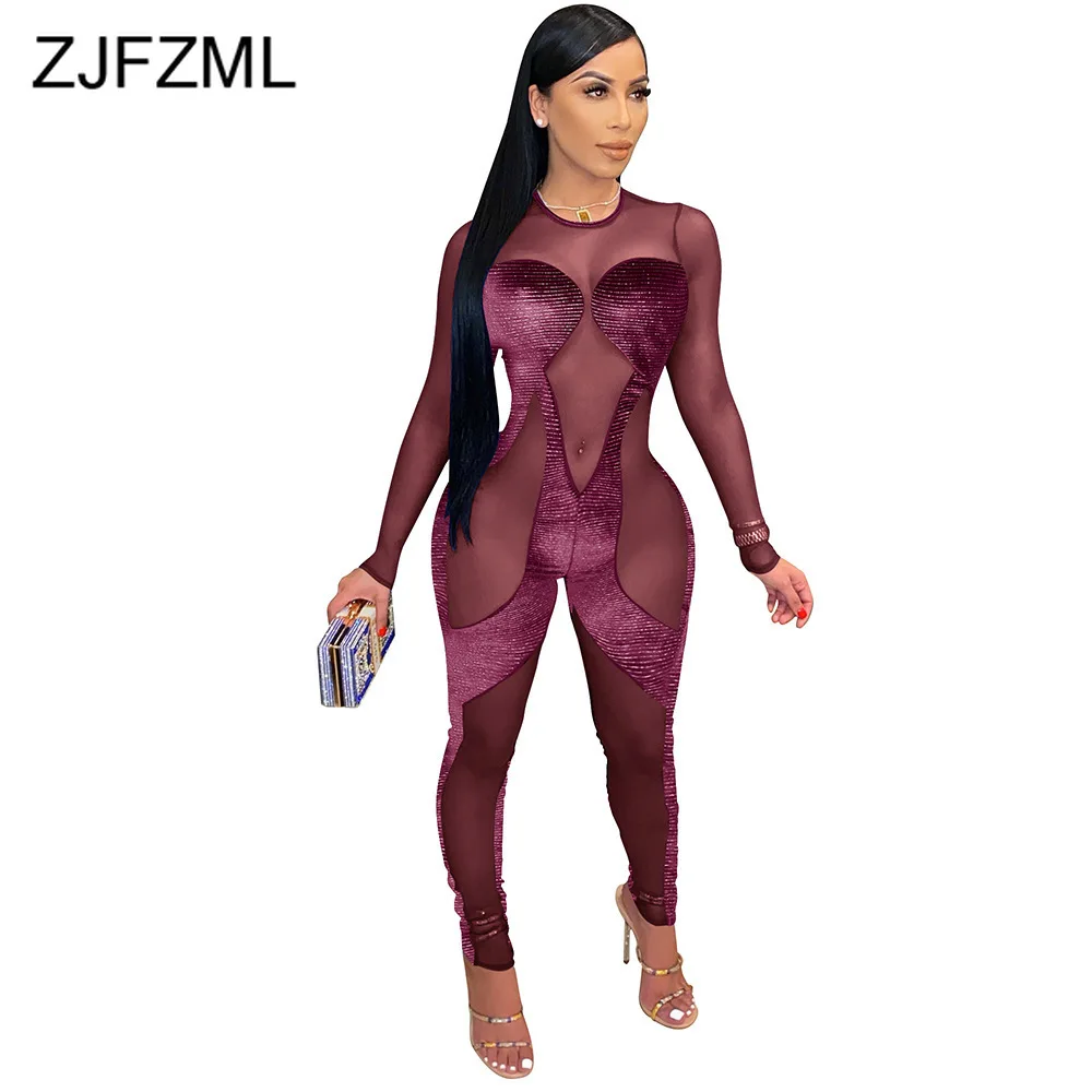 Sheer Mesh Velvet Patchwork Sexy Skinny Rompers Women Fashion Long Sleeve See Through Party Jumpsuit Vintage One Piece Overalls
Sheer Mesh Velvet Patchwork Sexy Skinny Rompers Women Fashion Long Sleeve See Through Party Jumpsuit Vintage One Piece Overalls