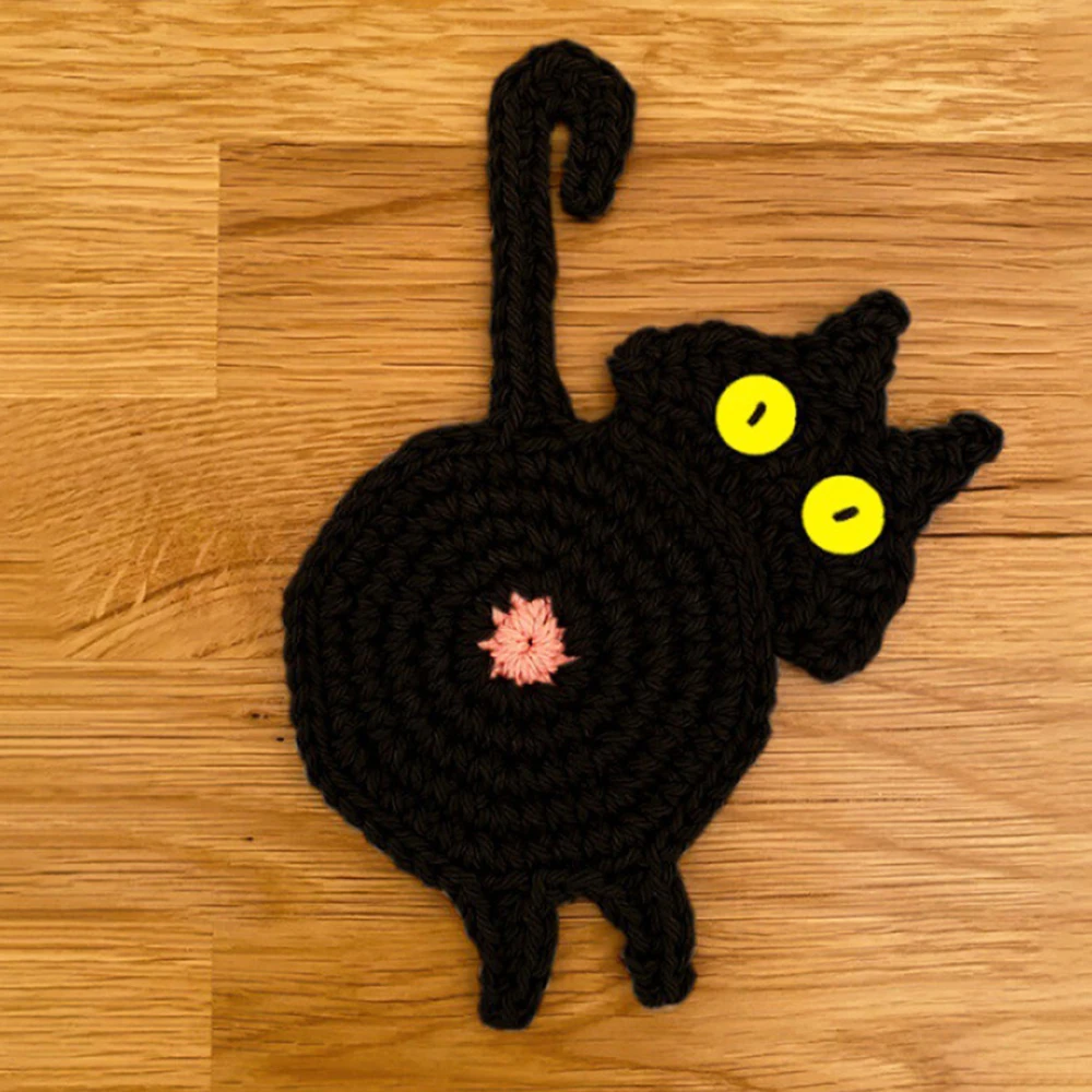 New Cat Shape Anti Slip Cup Pads Coasters Insulated Round knitted Cup Mats Japan Style Creative Home Office Decor Art Craft Gift
New Cat Shape Anti Slip Cup Pads Coasters Insulated Round knitted Cup Mats Japan Style Creative Home Office Decor Art Craft Gift