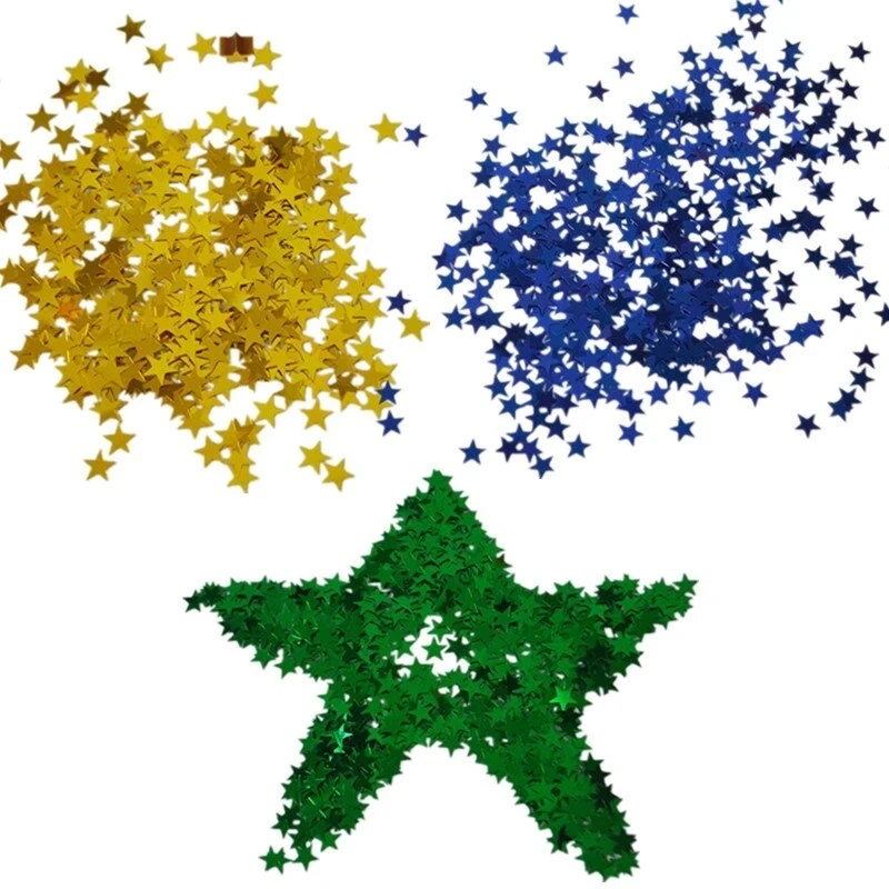 

6mm/10mm Stars Table Confetti Sprinkles Birthday Party Wedding Decoration Sparkle Blue Gold Silver Green Metallic Stars Supplies
