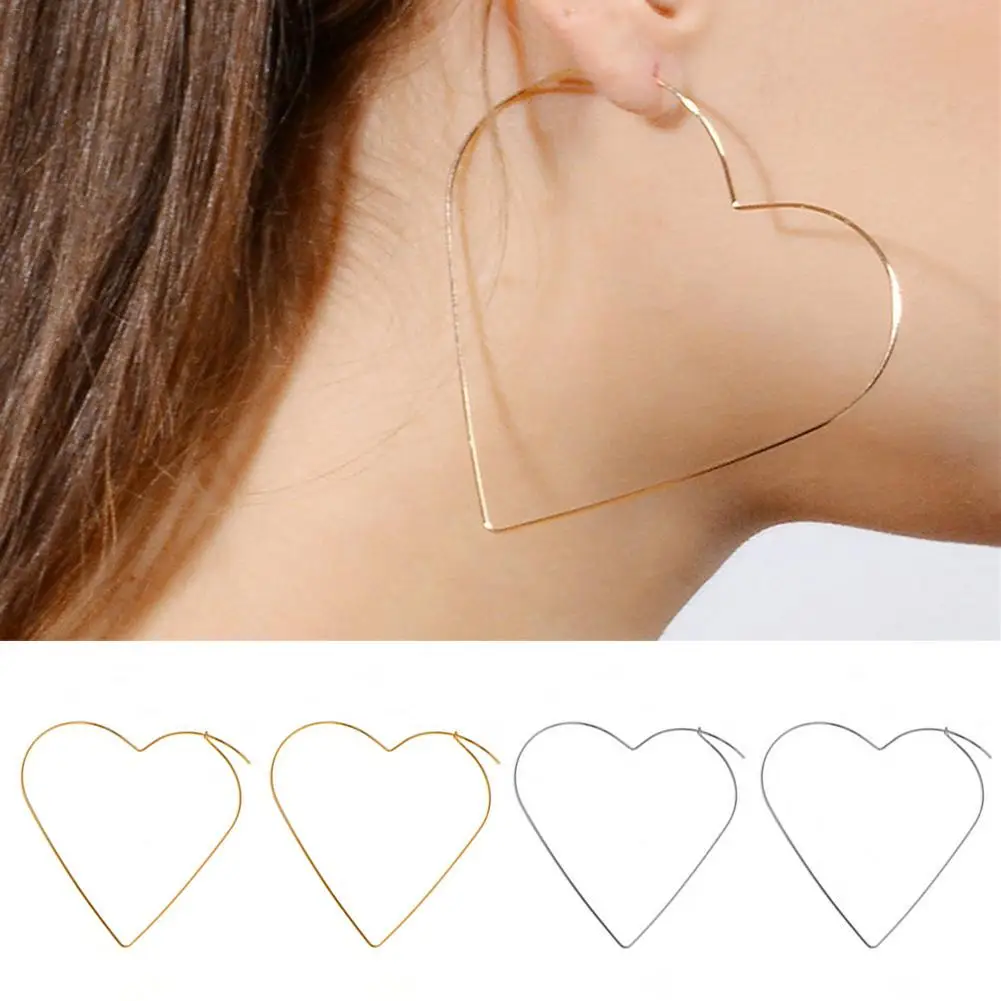 Fashion Super Large Retro Hollow Heart Hoop Earrings For Women Exaggerated Beautiful Earrings Jewelry
Fashion Super Large Retro Hollow Heart Hoop Earrings For Women Exaggerated Beautiful Earrings Jewelry