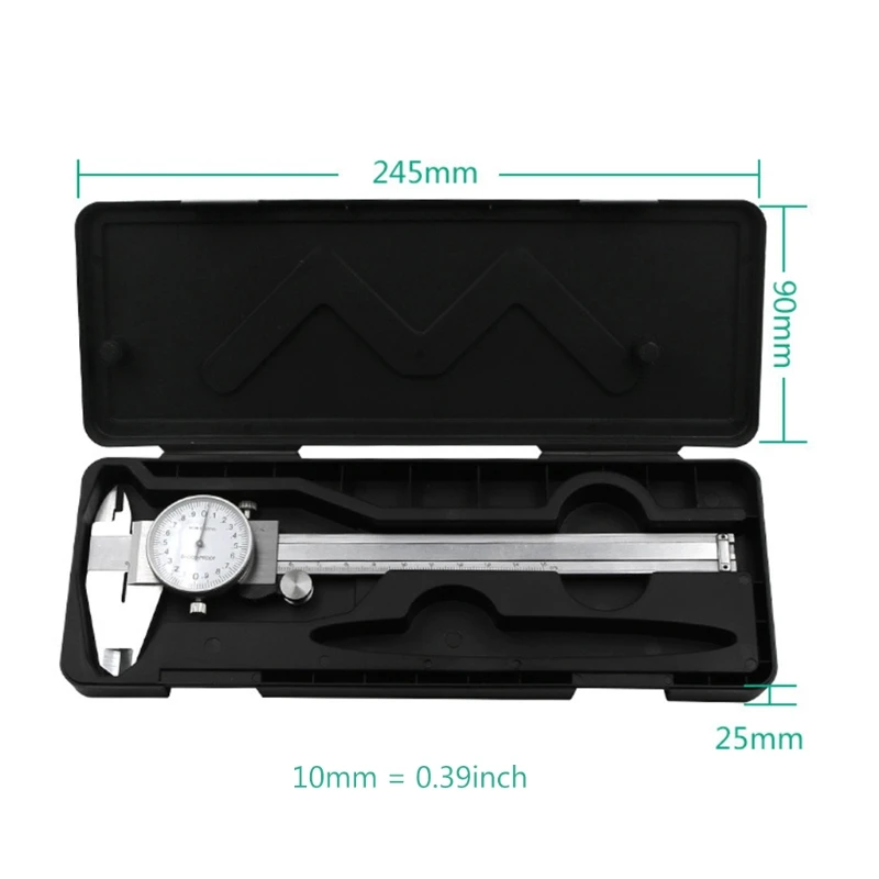 Metric Gauge Precision Dial Vernier Caliper Measuring Tool 0-150mm Shock-proof
Metric Gauge Precision Dial Vernier Caliper Measuring Tool 0-150mm Shock-proof