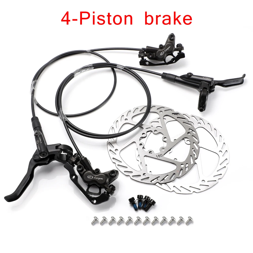 LOGAN Mountain bike brake hydraulic four-piston disc brake front/rear brake Length 820/1420mm bicycle disc brake
LOGAN Mountain bike brake hydraulic four-piston disc brake front/rear brake Length 820/1420mm bicycle disc brake